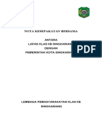 Nota Kesepakatan Bersama - Pemkot