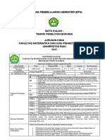 RPS TEHNIK PENELITIAN BIOKIMIA Kimia FMIPA UNRI