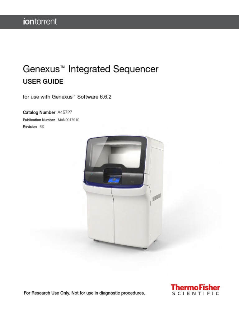 MAN0017910 GenexusIntegratedSequencer UG | PDF | Dna Sequencing ...