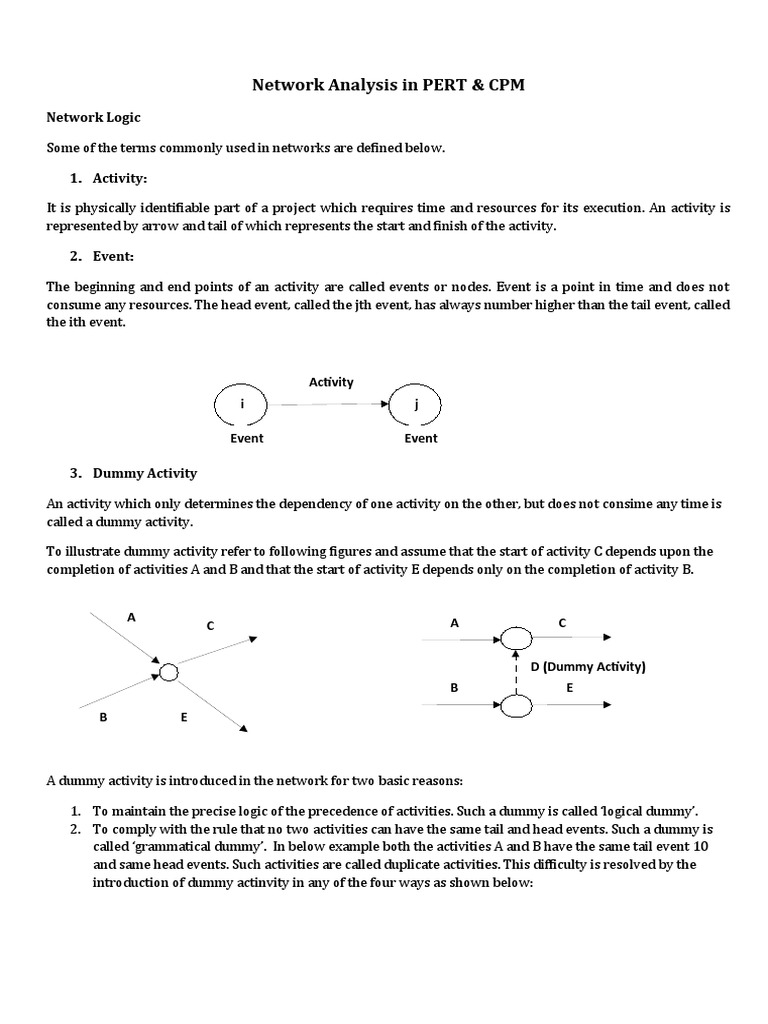 network-analysis-in-pert-cpm-pdf-applied-mathematics-systems