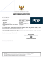 Pemerintah Republik Indonesia Perizinan Berusaha Berbasis Risiko NOMOR INDUK BERUSAHA: 1609220220809