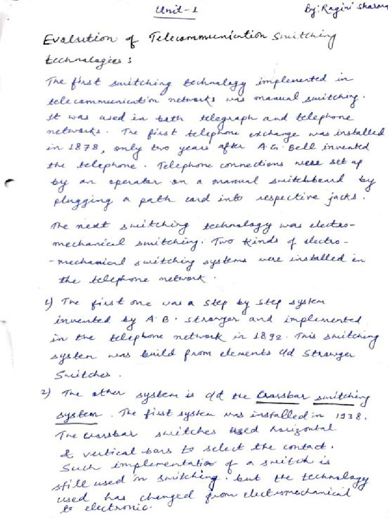 Electronic Switching System PDF Telephone Exchange Service Industries