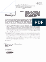 Checklist For FS Engineering Plan (Water Eng'g Projects & Highway)