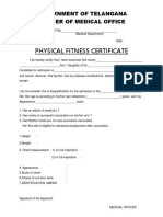 Physical Fitness Certificate
