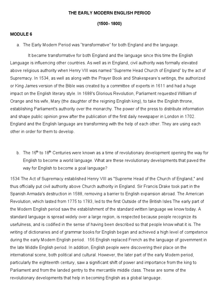Module 6 Pdf England English Language