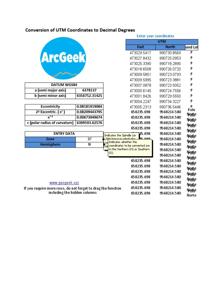 Coordinate converter pdf latitude longitude