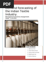 Demand Forecasting Indian Textile Industry