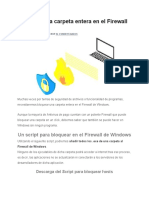 Bloquear Una Carpeta Entera en El Firewall de Windows