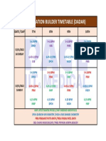 FB Timetable 12th Nov and 13th Nov 2022