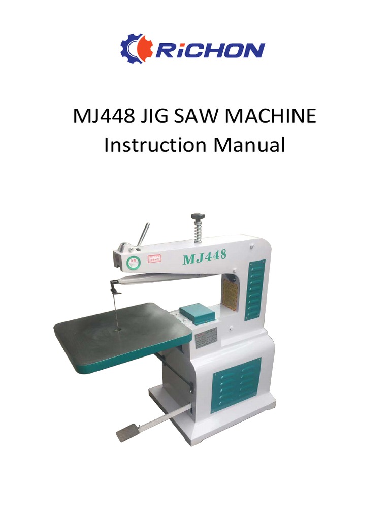 Mj448 Jig Saw Machine Pdf Bearing Mechanical Electric Motor