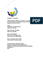 Teknologi Carbon Capture and Storage (CCS) System Dengan Menggunakan Metode Perancangan Pinch