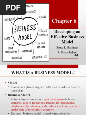 CHAPTER 6 DEVELOPING AN EFFECTIVE BUSINESS MODEL