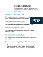Expository Paragraph Type