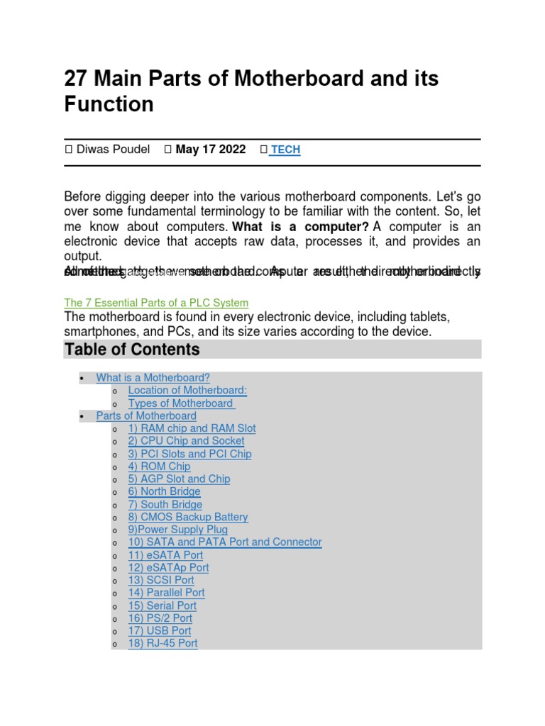 BASIC PARTS OF MOTHERBOARD AND ITS FUNCTIONS visual data 6