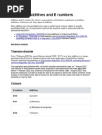 E-Numbers: Food Additives List | PDF | Chemistry | Chemical Substances