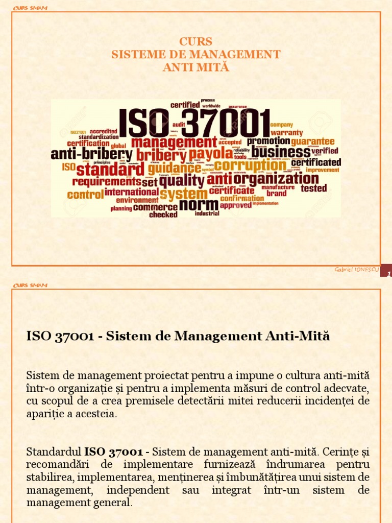 Prezentare ISO 37001 | PDF