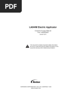 LA844M Electric Applicator: Customer Product Manual Part 1062950A02