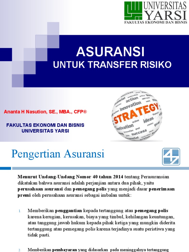 15 - Asuransi Untuk Transfer Risiko-Edited | PDF