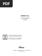 E400NP Driver: Customer Product Manual Part 1038035C