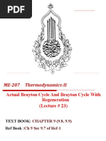 Lec - 23 - Brayton Cycle With Regeneration