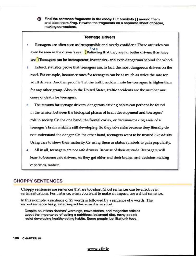 Week 13 Correcting Sentences Further Practice PDF