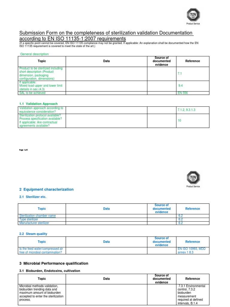 SterilizationReviewQuestionnaireETO PDF Sterilization