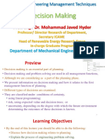 Lecture 5 EM 6113 EMT Decision Making