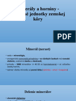 Minerály A Horniny Ako Stavebné Jednotky Zeme