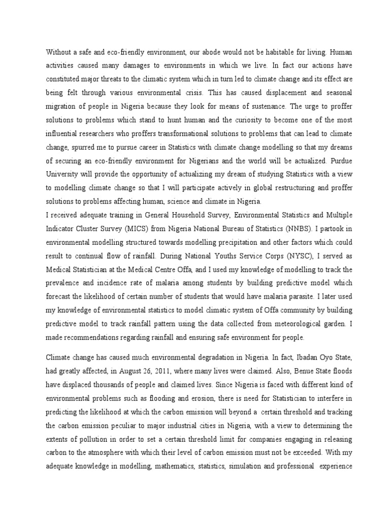 Personal statement purdue pdf statistics climate change