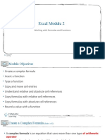 Excel Module 2 PPT Presentation