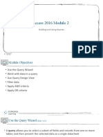 Access 2016 Module 2 PPT Presentation