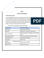 Optical System Design Factors