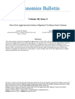 Volume 40, Issue 4: Does Firm Agglomeration Induce Migration? Evidence From Vietnam