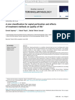 Otorhinolaryngology: A New Classification For Septal Perforation and Effects of Treatment Methods On Quality of Life