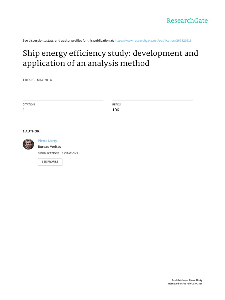 Ship Energy Efficiency Study Development Pdf Greenhouse Gas