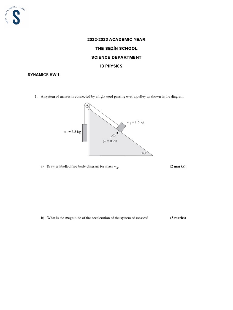 Physics homework pdf