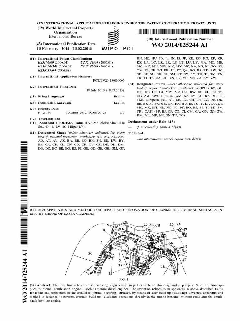patentWO2014025244A1Apparatus and Method For Repair and Renovation of
