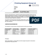 Surface Finishing Equipment Group Technical Data Sheet for Garnet Abrasive
