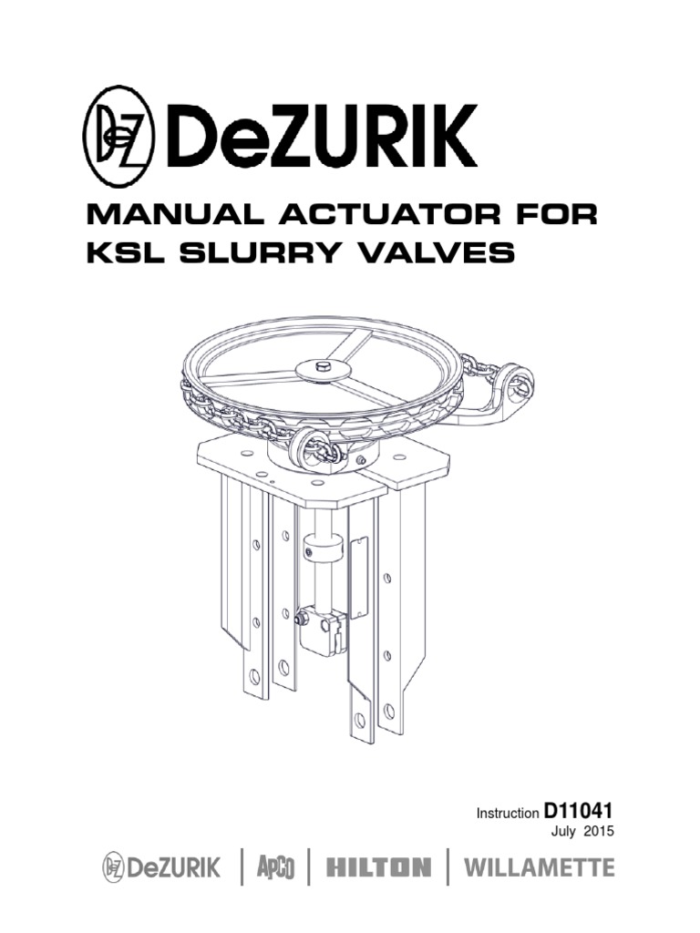 Dezurik Actuador KSL PDF Valve Safety