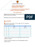 Funciones cuadráticas: forma general y canónica