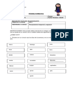 Prueba Formativa Historia 1° Básico