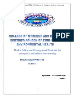 Health Policy and Management Handout 3143