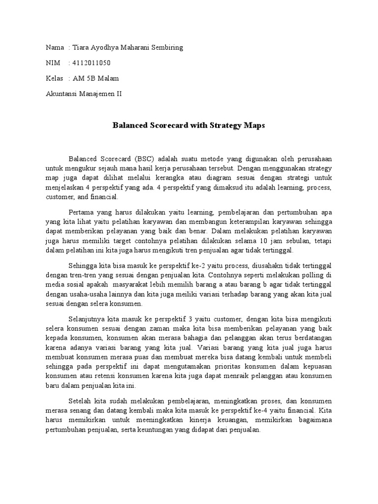 Balanced Scorecard and Strategy - 1707906820