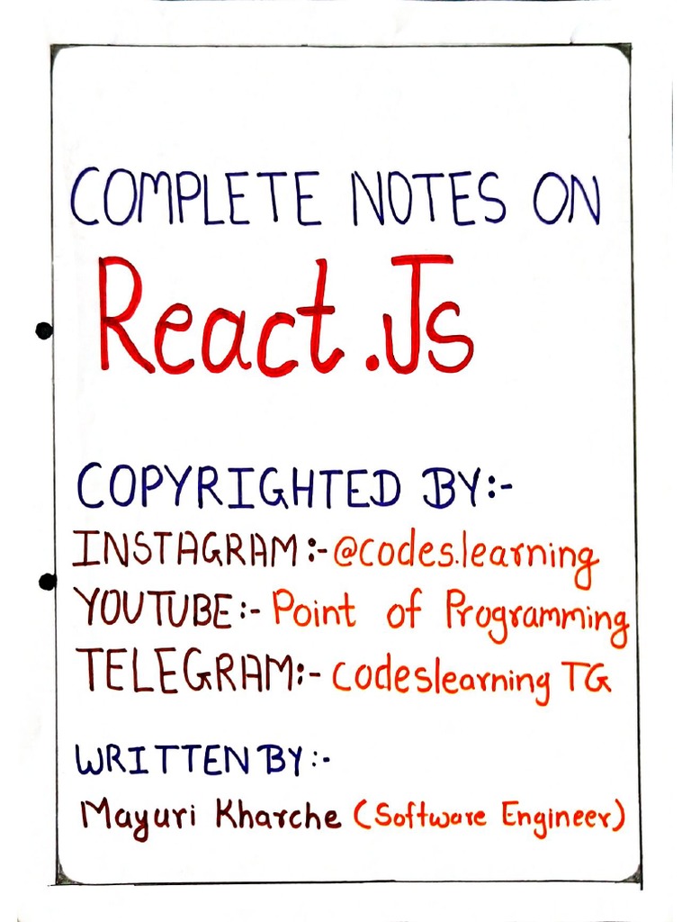 React Js Notes | PDF