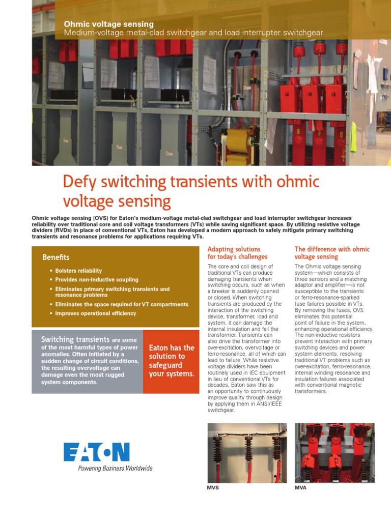 Eaton MV Ohmic Voltage Pa022011en PDF Transformer Fuse (Electrical)