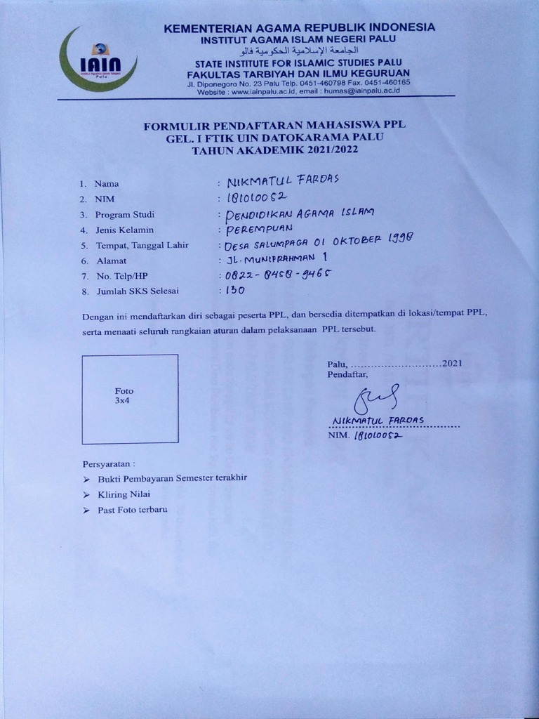Pdf formulir ppl pdf