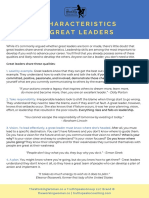 10 Characteristics of Great Leaders
