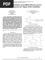 Design and Simulation of Modified Ultra Low Power CMOS Comparator For Sigma Delta Modulator