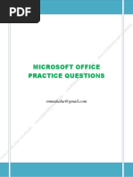 MicroSoft Office Packages: Practical Questions