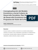 Conceptualizacion Del Modelo Socialista de Desarrollo Cubano